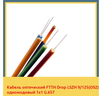 Кабель оптический FTTH Drop LSZH 9/125(OS2) одномодовый 1х1 G.657 в Таласе