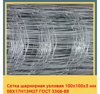 Сетка шарнирная узловая 100х100х3 мм 08Х17Н13М2Т ГОСТ 3306-88 в Таласе